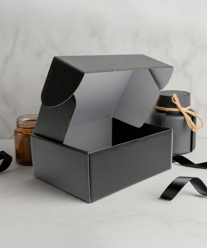 Χάρτινο Κουτί Courier-Eshop Μαύρο-πολυτελής συσκευασία δώρου