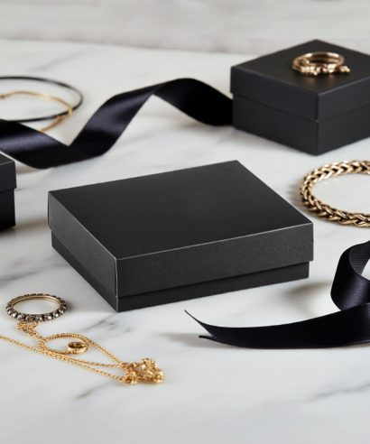 Χάρτινο κουτί μπιζού Μαύρο – Premium Matt συσκευασία για κοσμήματα και αξεσουάρ