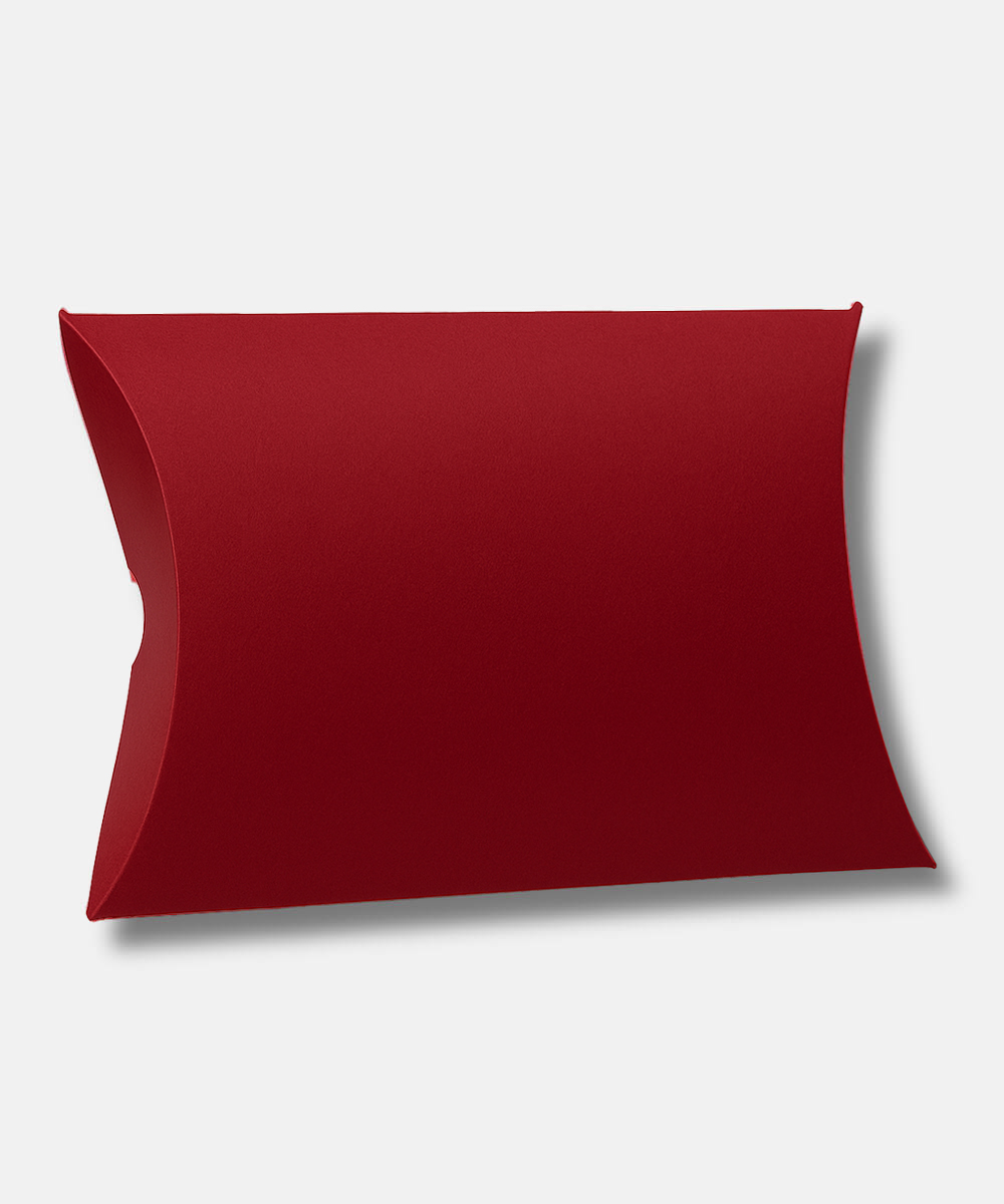 Σκούρο Κόκκινο Κουτί Μαξιλάρι – Συσκευασία Δώρων & Μπομπονιέρων Χάρτινο κουτί μαξιλάρι σκούρο κόκκινο – Ιδανικό για μπομπονιέρες, κοσμήματα και δώρα