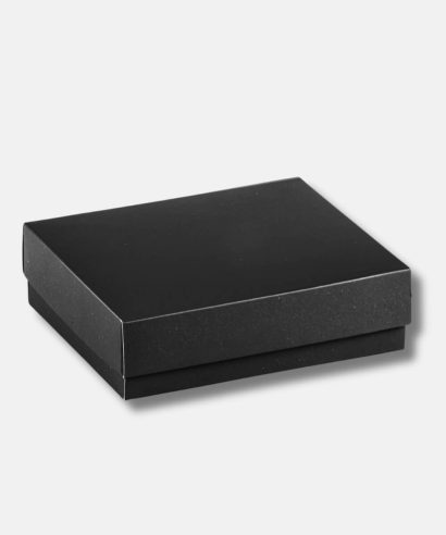 Χάρτινο κουτί μπιζού Μαύρο – Minimal πολυτελής συσκευασία με Matt πλαστικοποίηση για κοσμήματα, μπομπονιέρες & δώρα