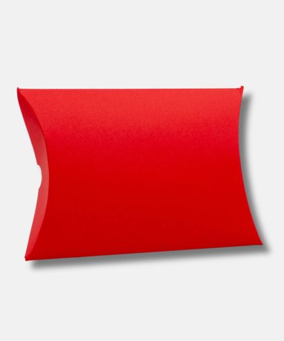 Χάρτινο κουτί μαξιλάρι κόκκινο – Ιδανικό για μπομπονιέρες, κοσμήματα και δώρα
