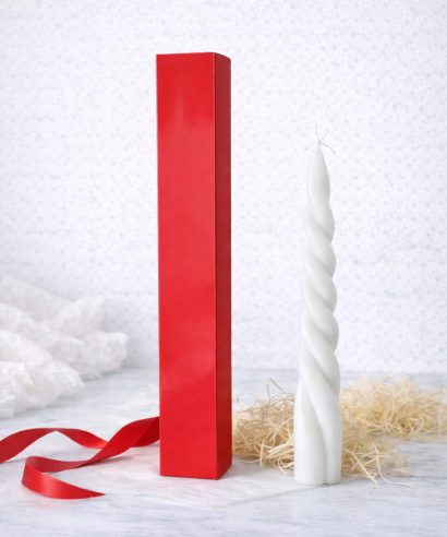 Κουτί Λαμπάδας Κοκκινο Glossy Σωλήνας 1